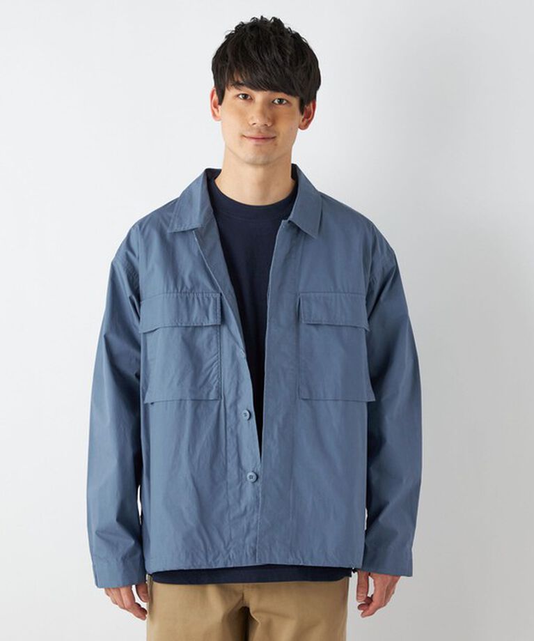 SHIPS any「【SHIPS any 別注】HINSON: BDU シャツジャケット◇」|ミリタリージャケット|ブルー