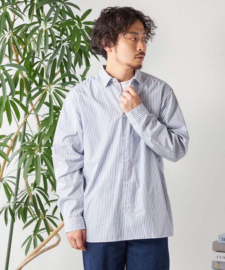 SHIPS any「SHIPS any: ストライプ / ソリッド リラックス レギュラーカラー シャツ 24SS◇」|シャツ・ブラウス|
