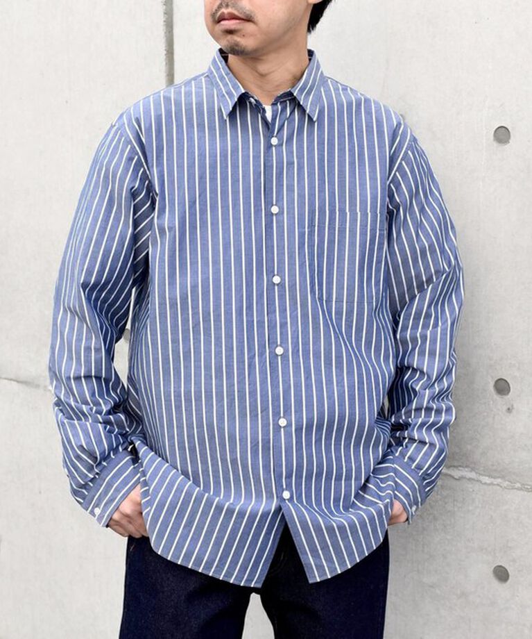 SHIPS any「SHIPS any: ストライプ / ソリッド リラックス レギュラーカラー シャツ 24SS◇」|シャツ・ブラウス|
