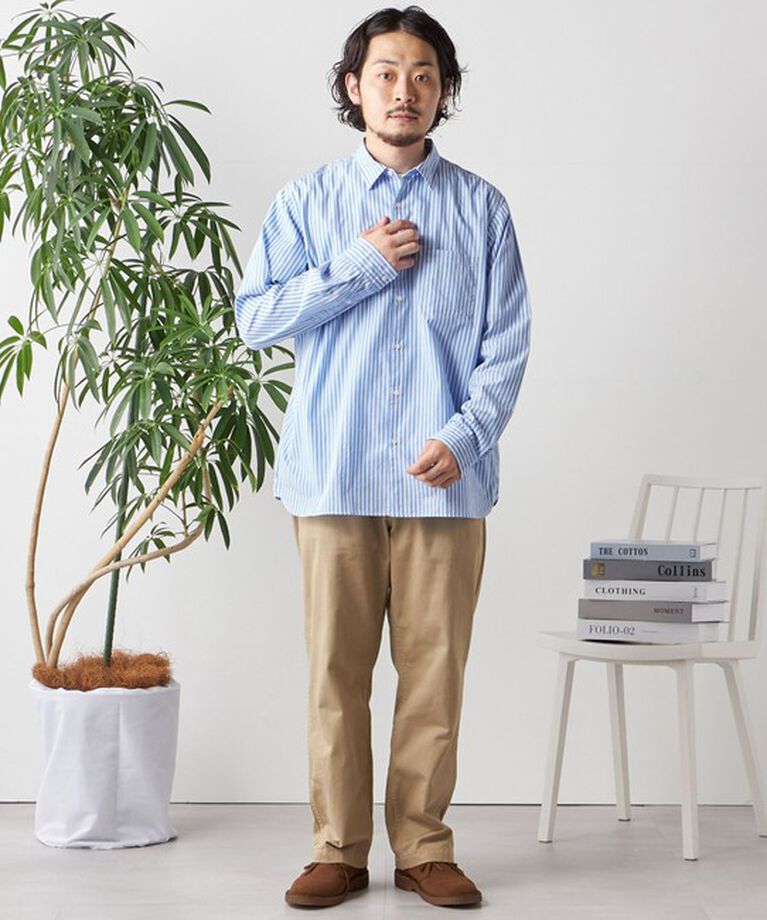 SHIPS any「SHIPS any: ストライプ / ソリッド リラックス レギュラーカラー シャツ 24SS◇」|シャツ・ブラウス|