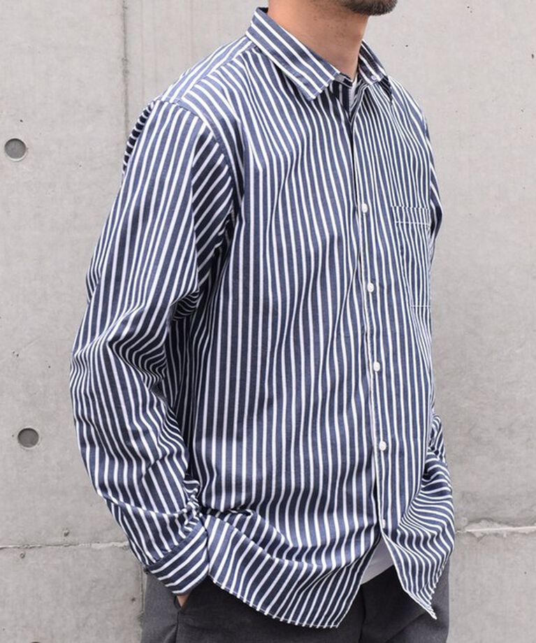 SHIPS any「SHIPS any: ストライプ / ソリッド リラックス レギュラーカラー シャツ 24SS◇」|シャツ・ブラウス|