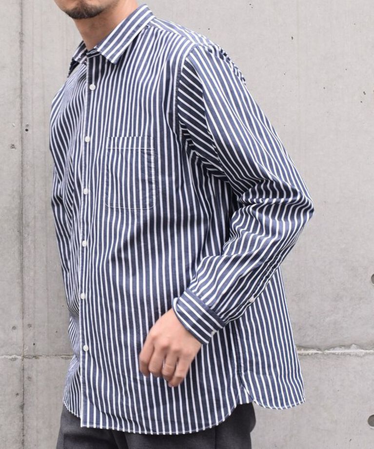 SHIPS any「SHIPS any: ストライプ / ソリッド リラックス レギュラーカラー シャツ 24SS◇」|シャツ・ブラウス|