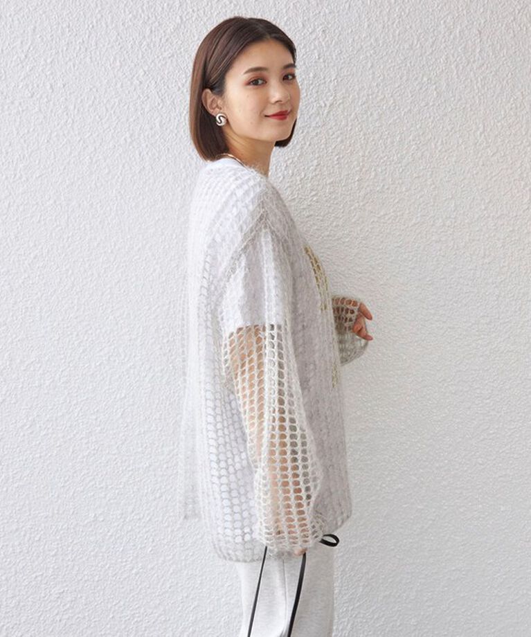 SHIPS for women「〈手洗い可能〉モヘヤ メッシュ プルオーバー◇」|ニット・セーター|