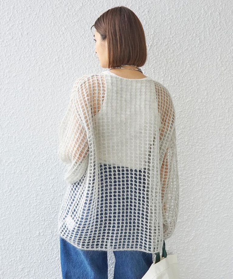 SHIPS for women「〈手洗い可能〉モヘヤ メッシュ プルオーバー◇」|ニット・セーター|