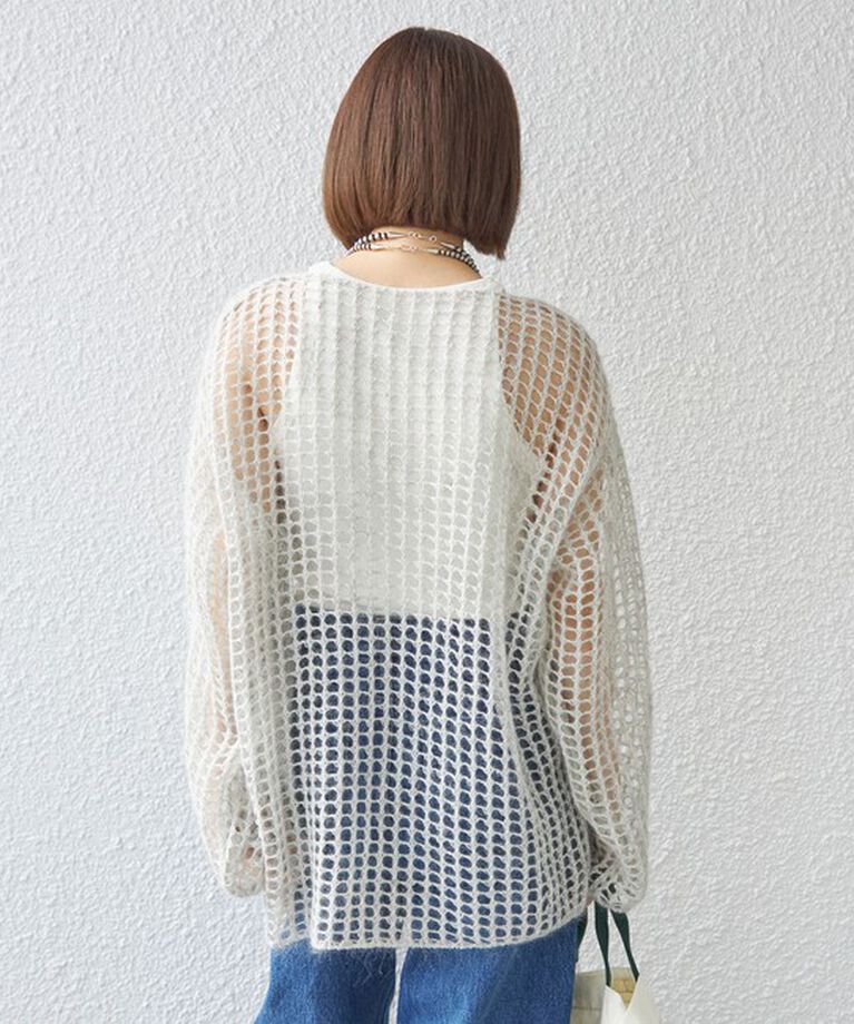 SHIPS for women「〈手洗い可能〉モヘヤ メッシュ プルオーバー◇」|ニット・セーター|