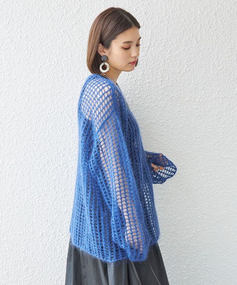SHIPS for women「〈手洗い可能〉モヘヤ メッシュ プルオーバー◇」|ニット・セーター|