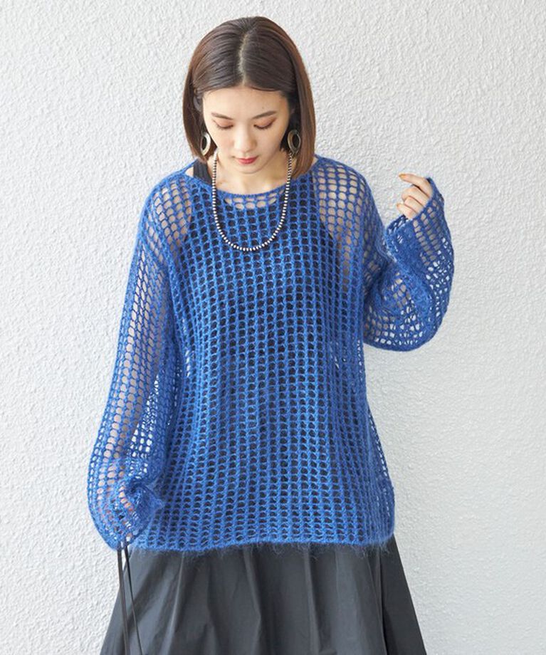 SHIPS for women「〈手洗い可能〉モヘヤ メッシュ プルオーバー◇」|ニット・セーター|
