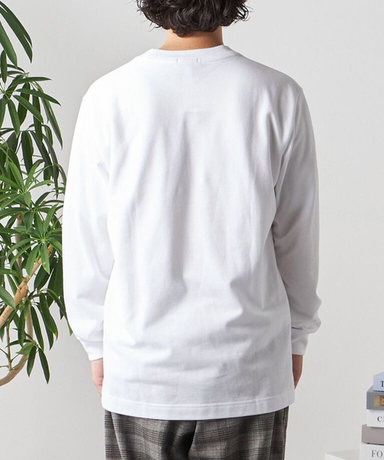 SHIPS any「【SHIPS any別注】LACOSTE: ワンポイント ピケ クルーネック Tシャツ (ロンT)◇」|Tシャツ・カットソー|