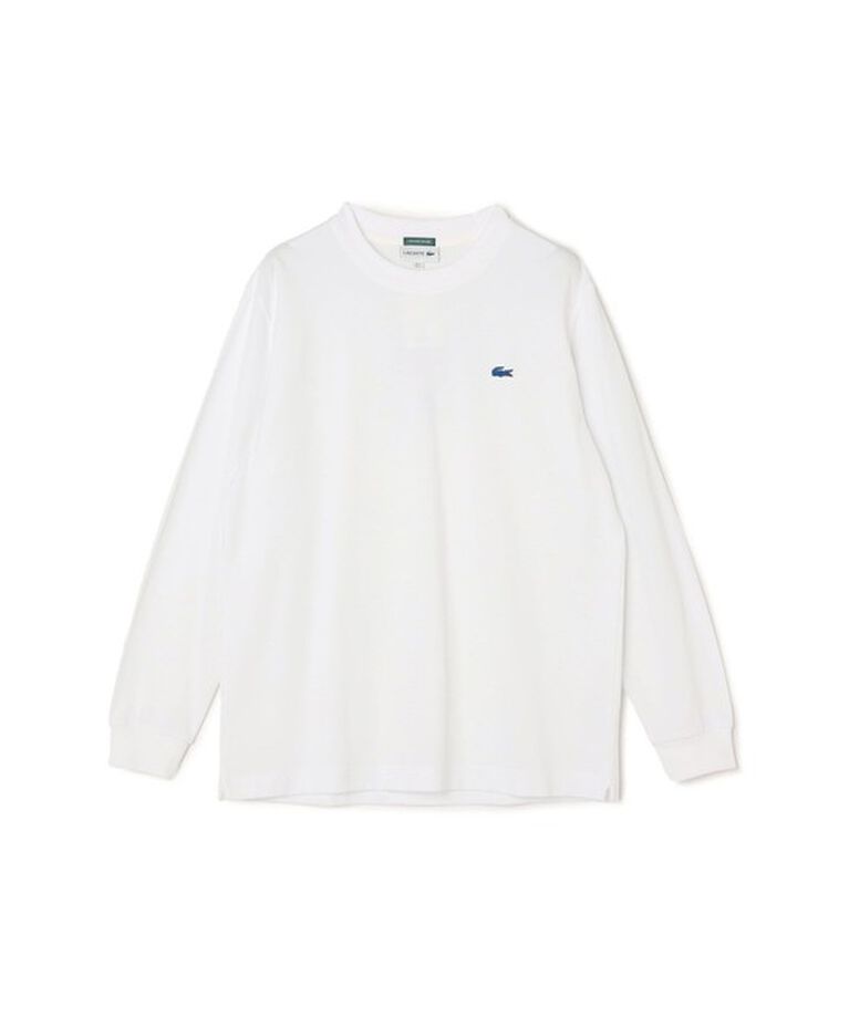 SHIPS any「【SHIPS any別注】LACOSTE: ワンポイント ピケ クルーネック Tシャツ (ロンT)◇」|Tシャツ・カットソー|