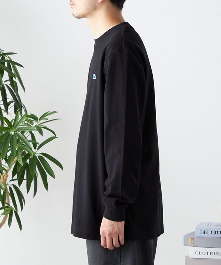 SHIPS any「【SHIPS any別注】LACOSTE: ワンポイント ピケ クルーネック Tシャツ (ロンT)◇」|Tシャツ・カットソー|
