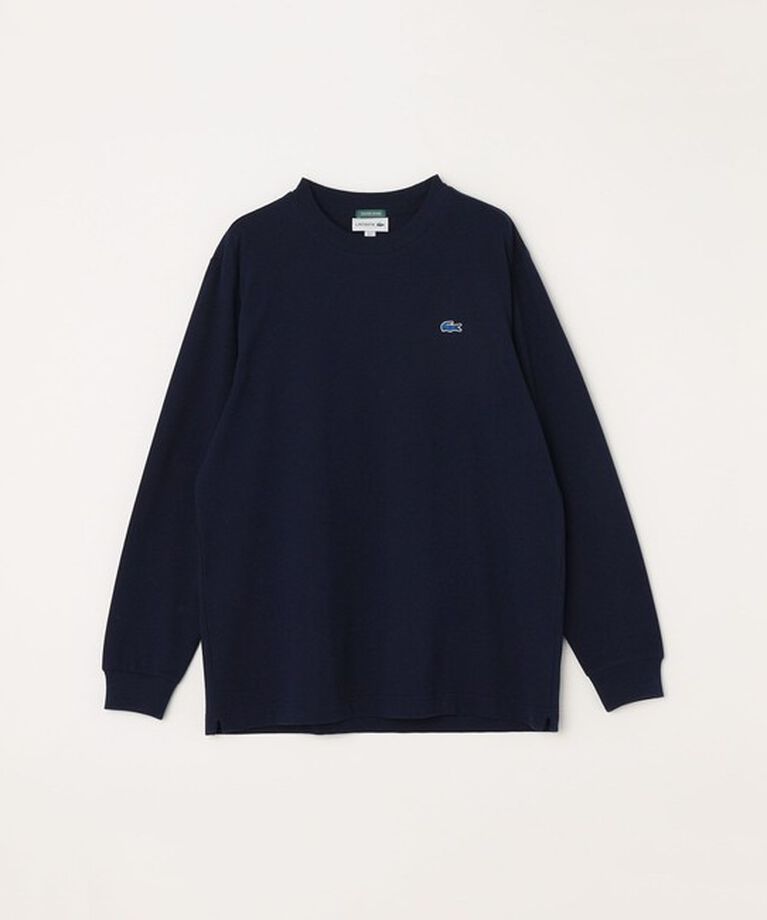 SHIPS any「【SHIPS any別注】LACOSTE: ワンポイント ピケ クルーネック Tシャツ (ロンT)◇」|Tシャツ・カットソー|