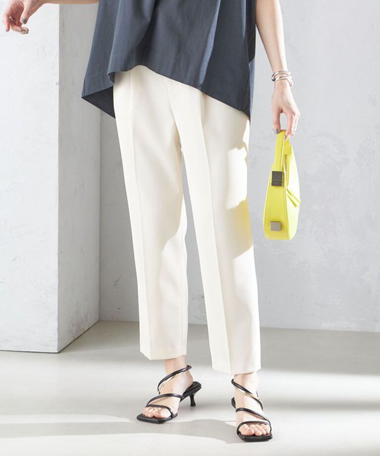 SHIPS for women「〈手洗い可能〉強撚 へビー ツイル テーパード パンツ 24SS ◇」|その他|オフホワイト
