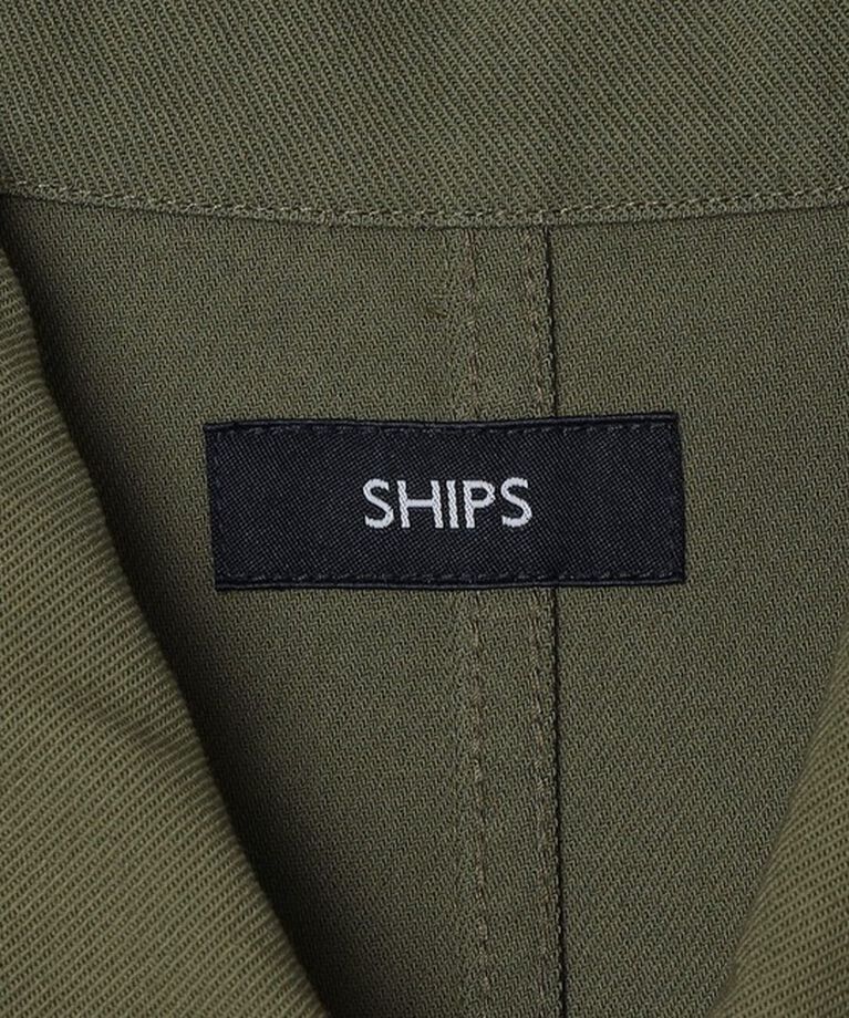 SHIPS「SHIPS: ハイツイストヤーン コットン ミリタリー シャツ アウター」|ミリタリージャケット|