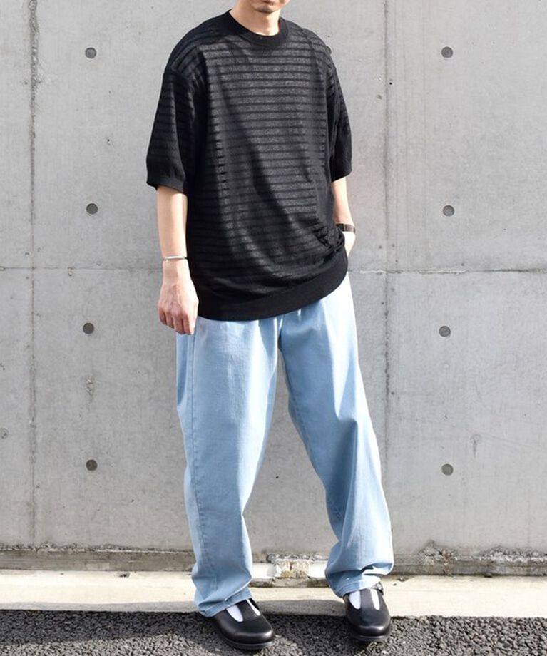 SHIPS any「SHIPS any: 〈手洗い可能〉リネンミックス サマーニット リラックス シアー Tシャツ◇」|Tシャツ・カットソー|