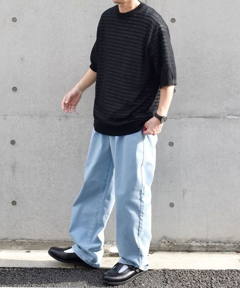 SHIPS any「SHIPS any: 〈手洗い可能〉リネンミックス サマーニット リラックス シアー Tシャツ◇」|Tシャツ・カットソー|