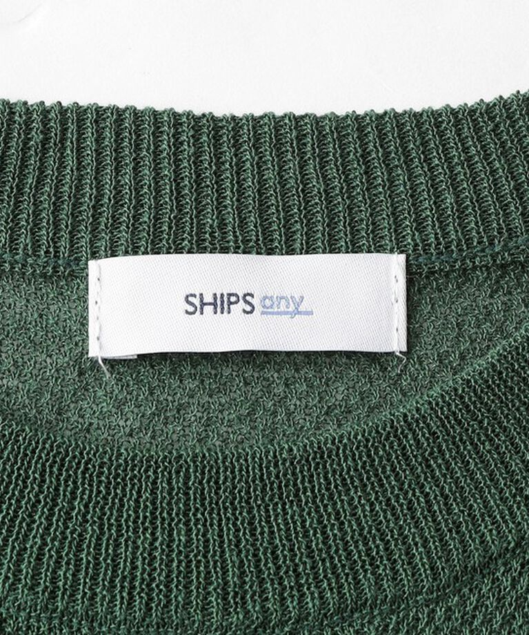 SHIPS any「SHIPS any: 〈手洗い可能〉リネンミックス サマーニット リラックス シアー Tシャツ◇」|Tシャツ・カットソー|