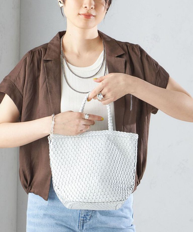 SHIPS for women「Swaraj:レザー メッシュ バッグ ◇」|トートバッグ|