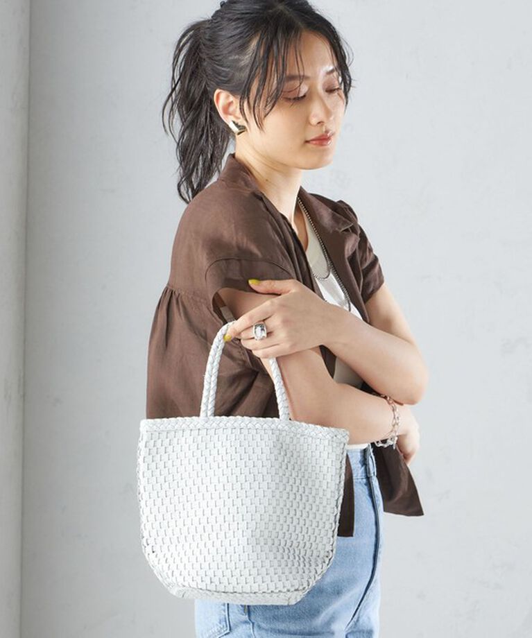 SHIPS for women「Swaraj:レザー メッシュ バッグ ◇」|トートバッグ|