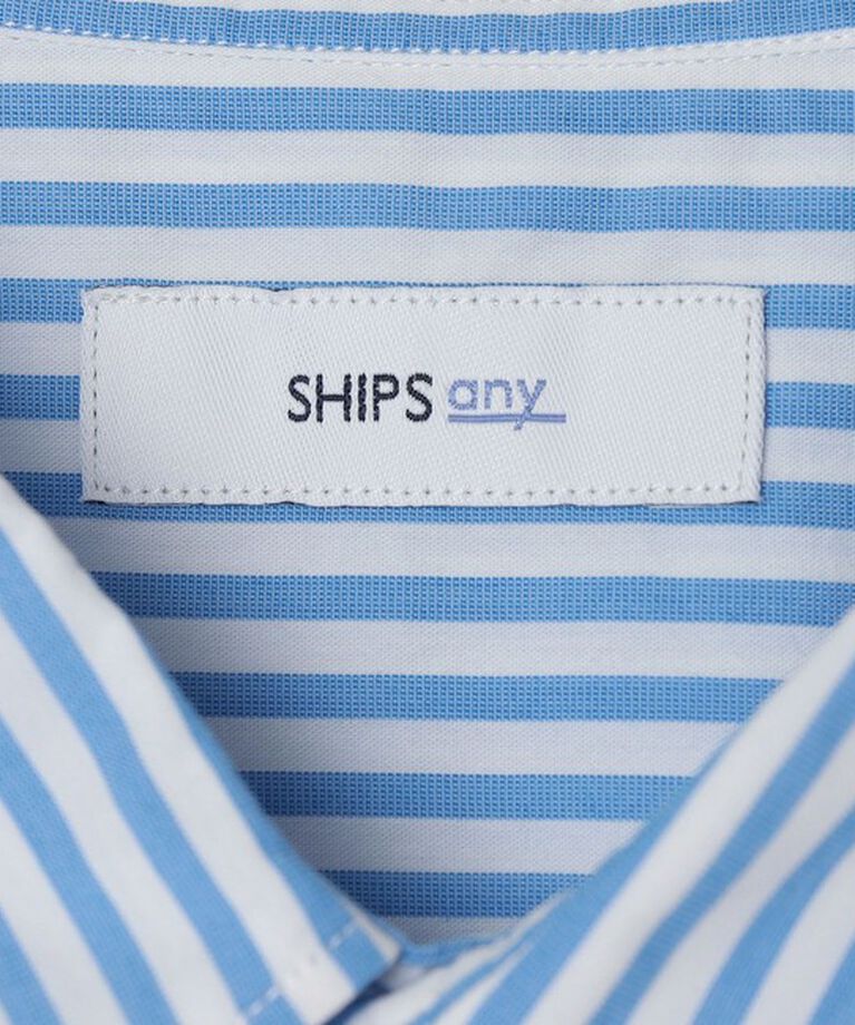 SHIPS any「SHIPS any: ブルーパレット ストライプ / ハケメ リラックス レギュラーカラー シャツ◇」|シャツ・ブラウス|