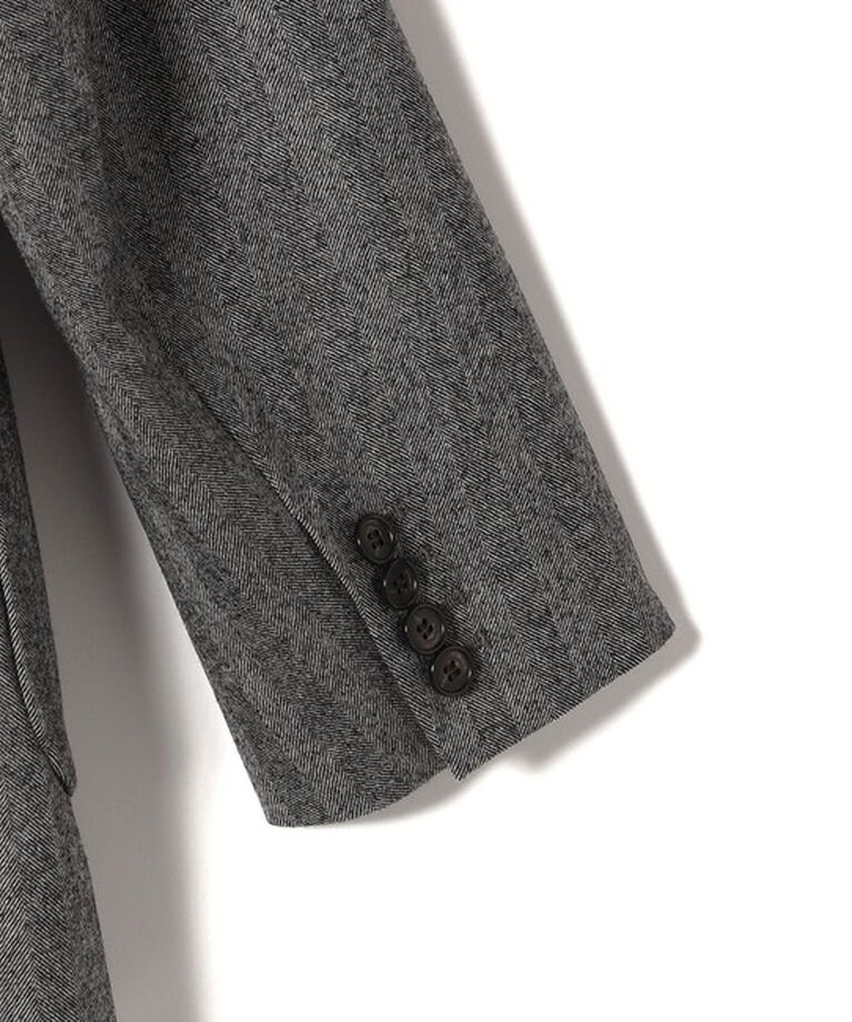SHIPS for women「SHIPS Primary Navy Label: フラノ ヘリンボーン ダブルボタン ジャケット（セットアップ対応）」|テーラードジャケット|