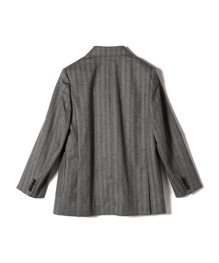 SHIPS for women「SHIPS Primary Navy Label: フラノ ヘリンボーン ダブルボタン ジャケット（セットアップ対応）」|テーラードジャケット|