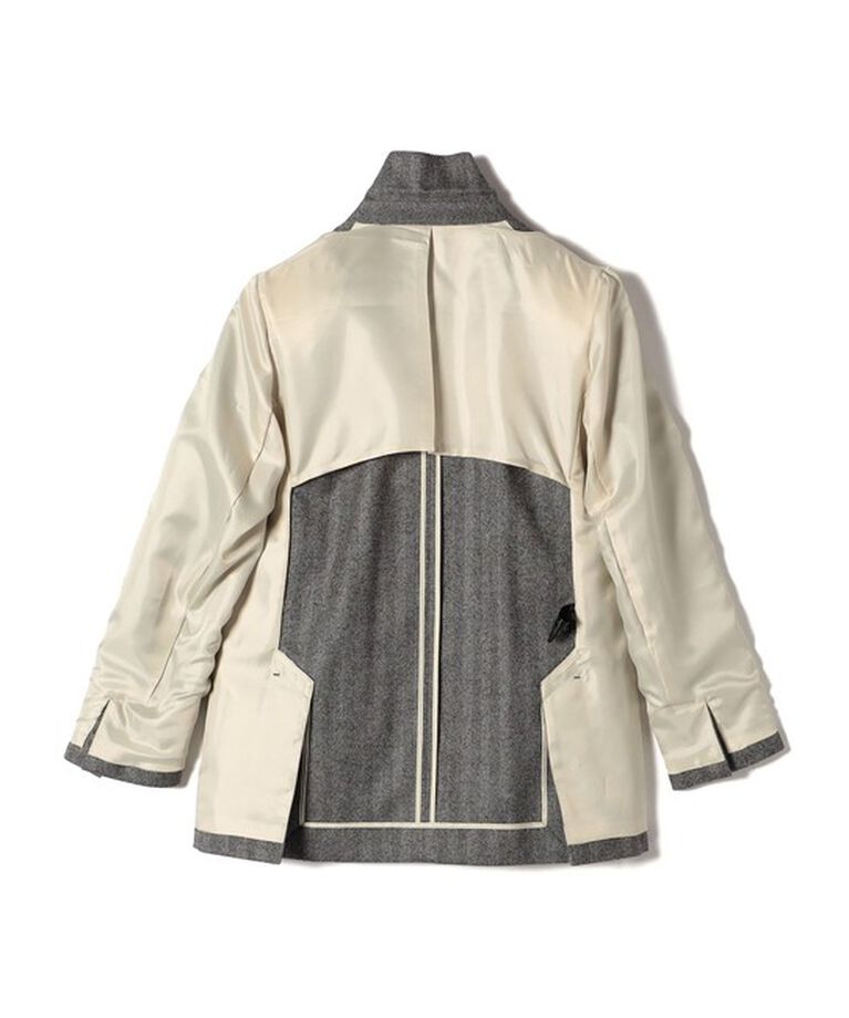 SHIPS for women「SHIPS Primary Navy Label: フラノ ヘリンボーン ダブルボタン ジャケット（セットアップ対応）」|テーラードジャケット|