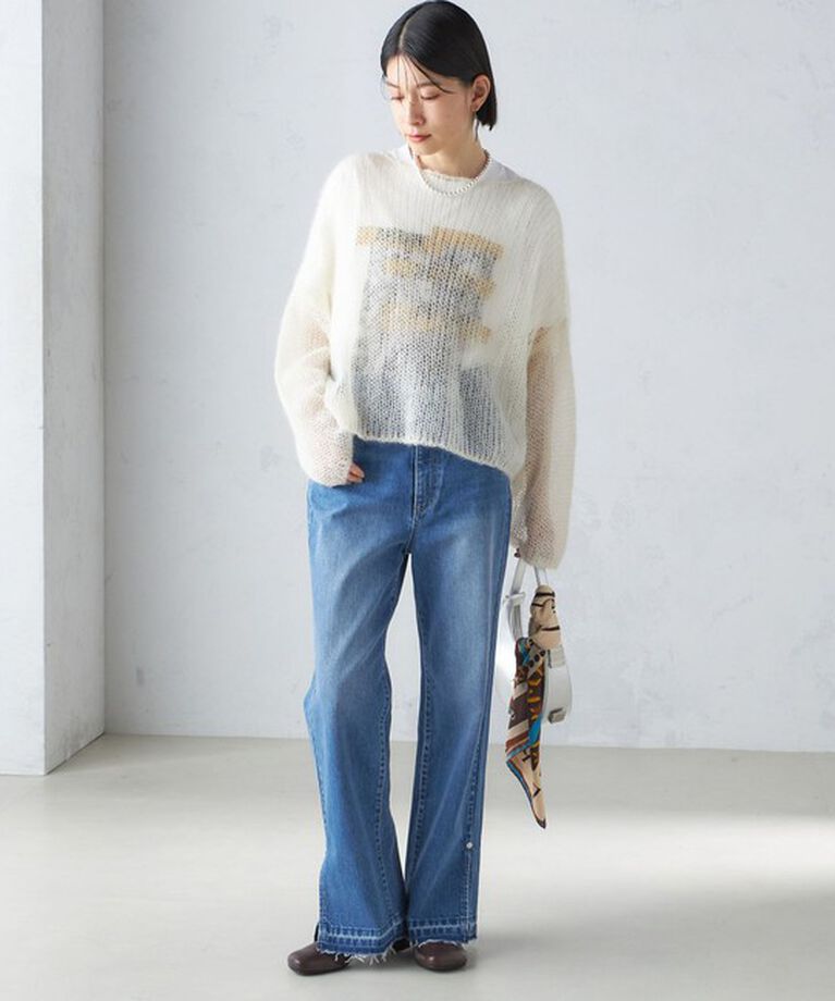 SHIPS for women「モヘヤ メッシュ プルオーバー」|ニット・セーター|
