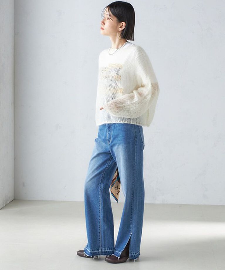 SHIPS for women「モヘヤ メッシュ プルオーバー」|ニット・セーター|