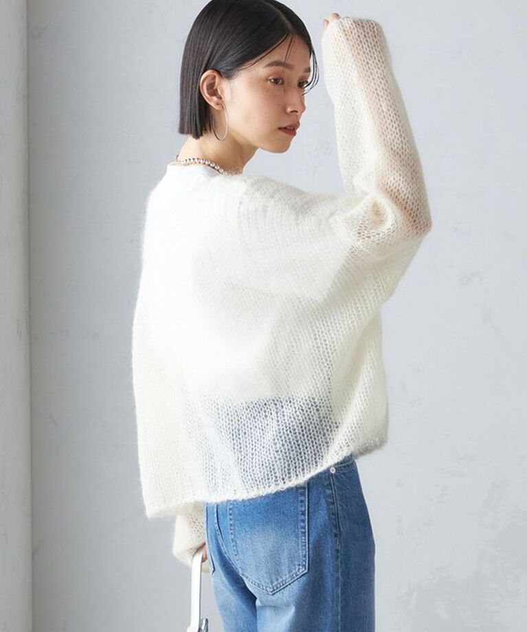 SHIPS for women「モヘヤ メッシュ プルオーバー」|ニット・セーター|