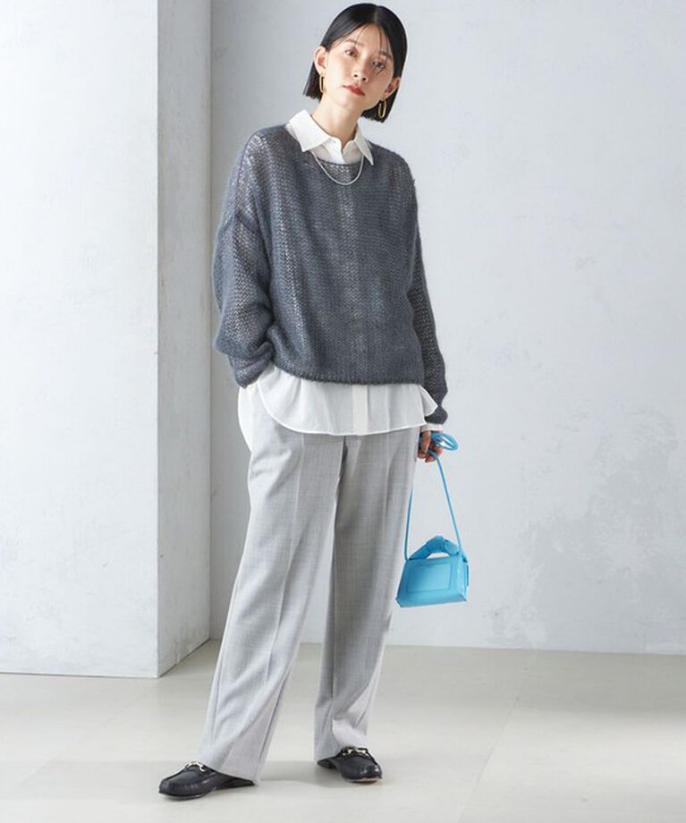SHIPS for women「モヘヤ メッシュ プルオーバー」|ニット・セーター|