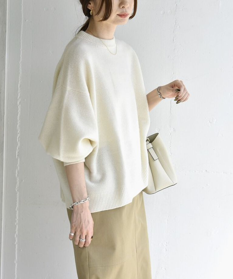 quaranciel「quaranciel:〈手洗い可能〉AQUA カシミヤ ブレンド ドルマン ニット」|ニット・セーター|