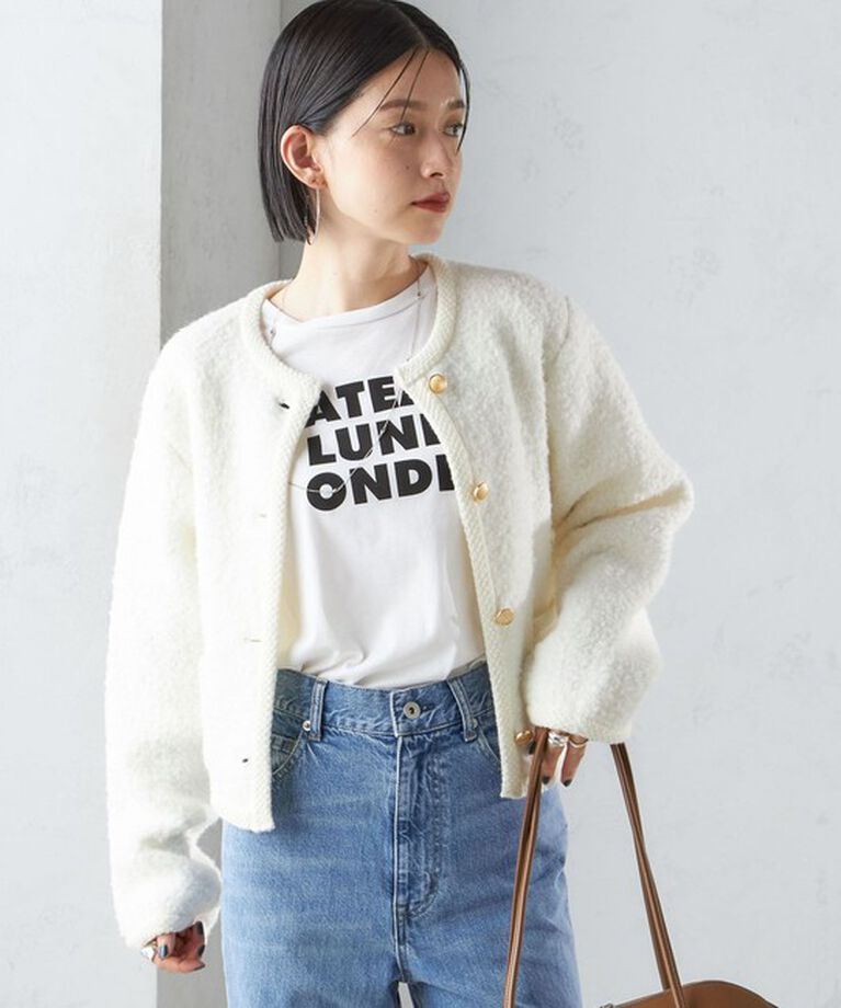 SHIPS for women「〈手洗い可能〉メタル釦 パイル ジャケット」|その他|