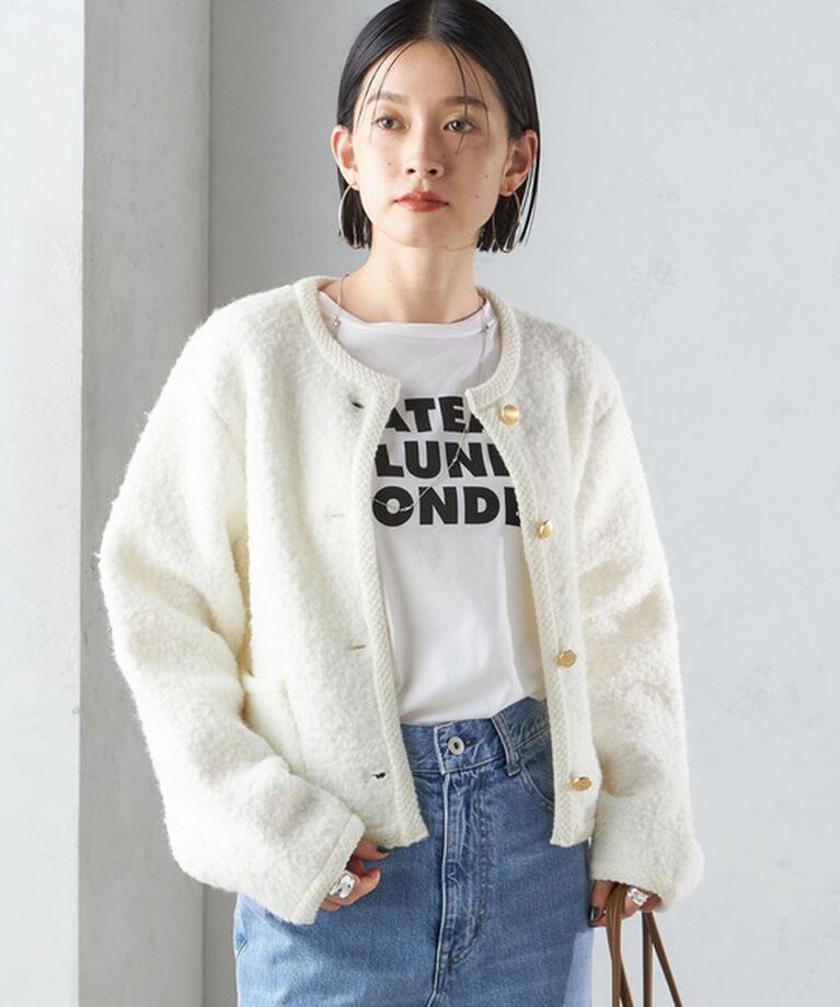 SHIPS for women「〈手洗い可能〉メタル釦 パイル ジャケット」|その他|
