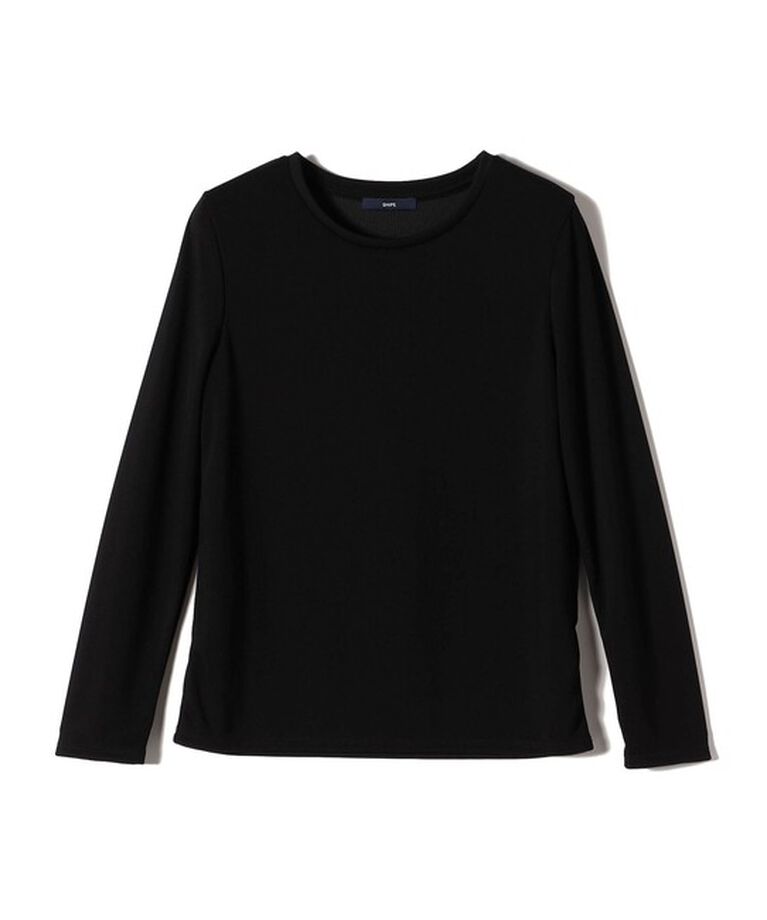 SHIPS for women「〈洗濯機可能〉ストレッチ リブ ロング スリーブ TEE」|Tシャツ・カットソー|ブラック