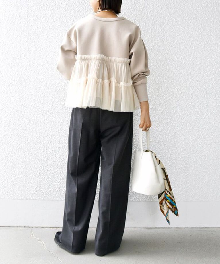 SHIPS for women「【WEB限定】 〈手洗い可能〉ダンボール × チュール ジップ 羽織」|その他|