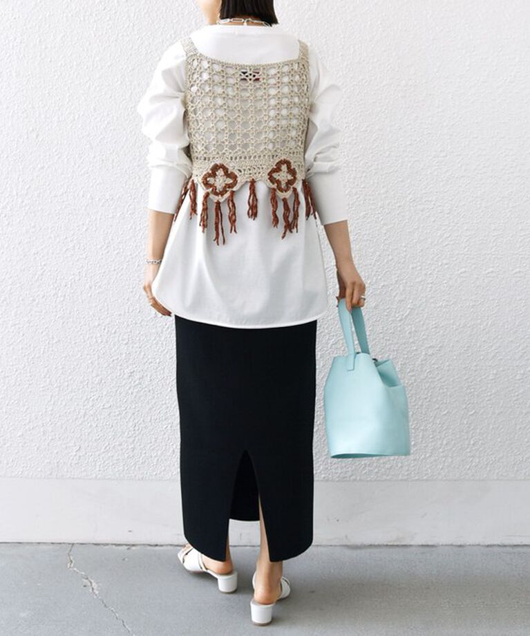 SHIPS for women「LOGAN KNITTING MILLS:〈手洗い可能〉モール ビスチェ」|ニット・セーター|