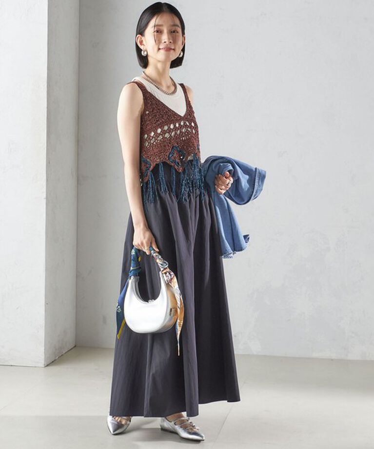 SHIPS for women「LOGAN KNITTING MILLS:〈手洗い可能〉モール ビスチェ」|ニット・セーター|
