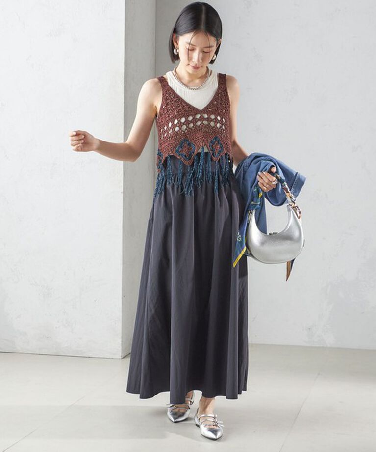 SHIPS for women「LOGAN KNITTING MILLS:〈手洗い可能〉モール ビスチェ」|ニット・セーター|