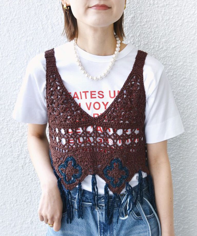 SHIPS for women「LOGAN KNITTING MILLS:〈手洗い可能〉モール ビスチェ」|ニット・セーター|