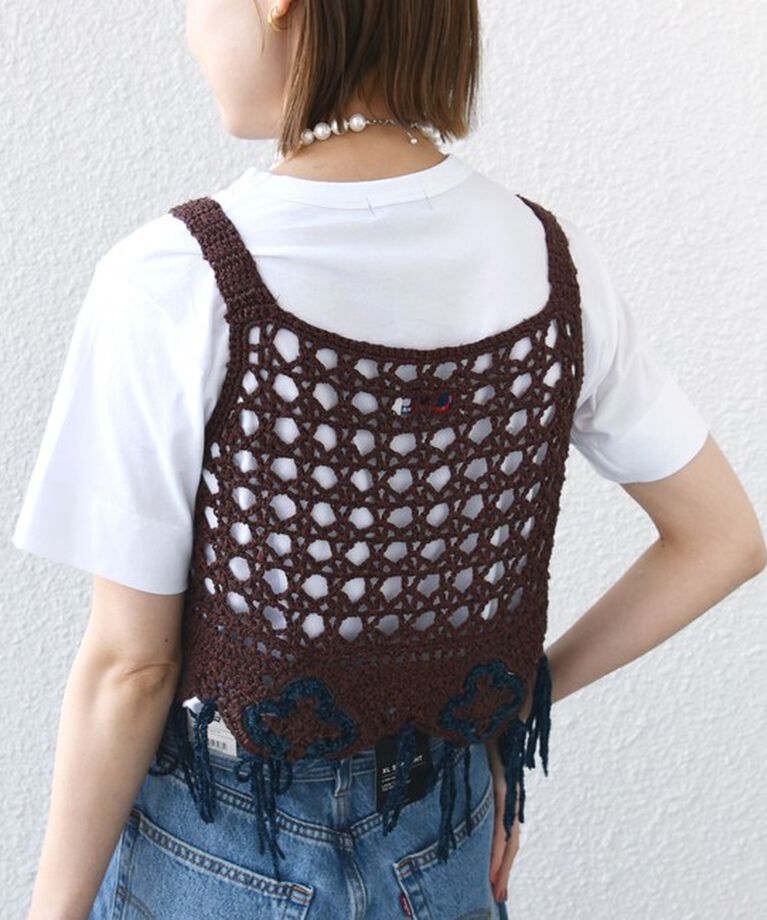 SHIPS for women「LOGAN KNITTING MILLS:〈手洗い可能〉モール ビスチェ」|ニット・セーター|