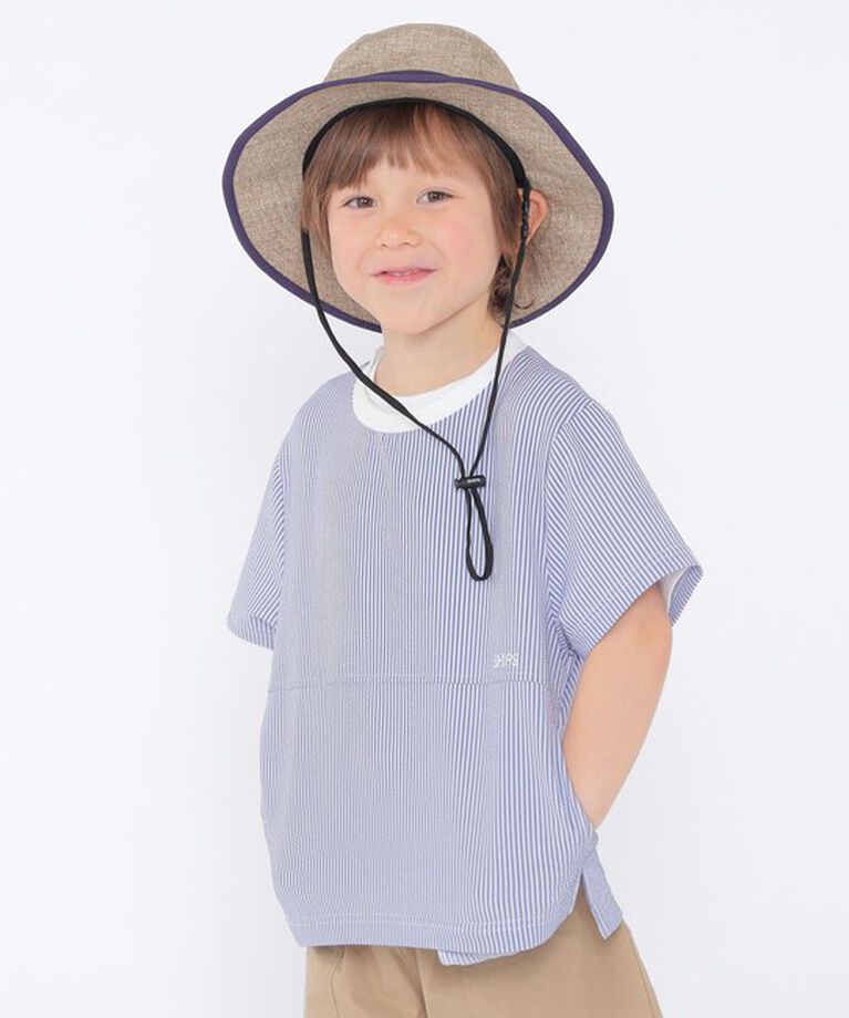 SHIPS KIDS「SHIPS KIDS:100～130cm /〈UVカット/吸水速乾〉ドライタッチ プルオーバー」|Tシャツ・カットソー|ブルー系