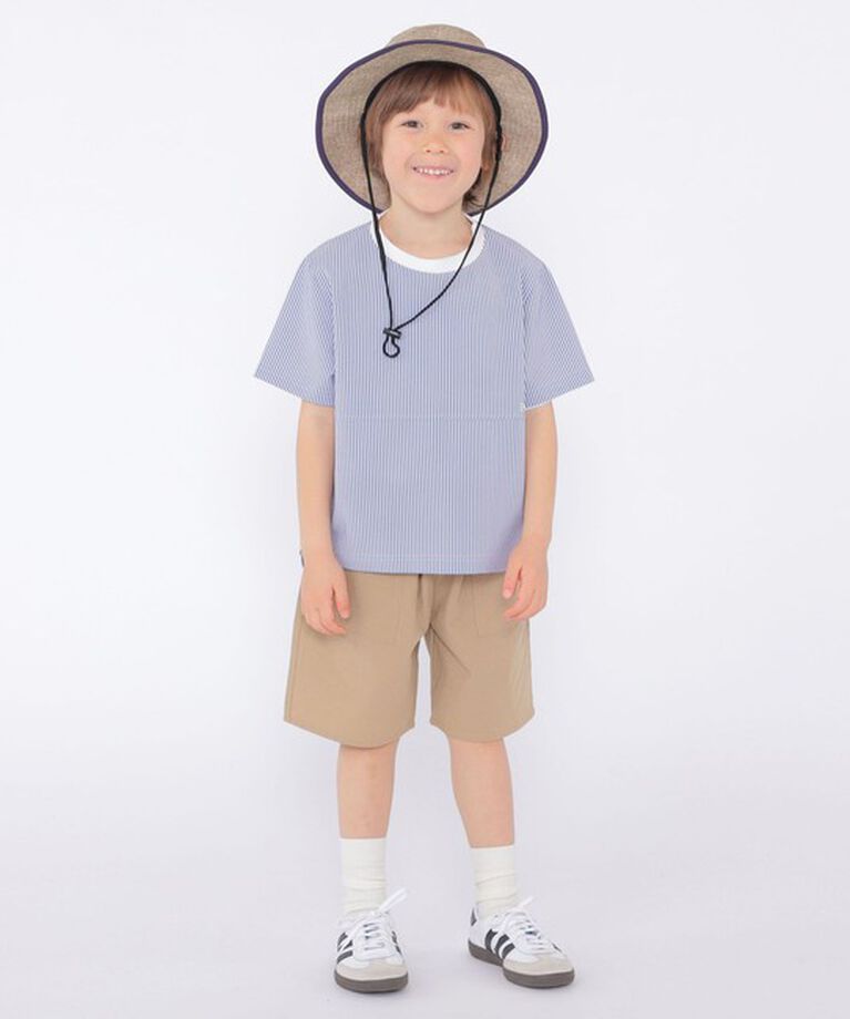SHIPS KIDS「SHIPS KIDS:100～130cm /〈UVカット/吸水速乾〉ドライタッチ プルオーバー」|Tシャツ・カットソー|