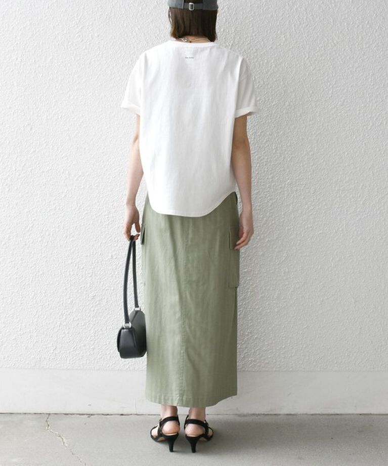 SHIPS any「《追加予約》【SHIPS any別注】KNiTS:〈洗濯機可能〉ラウンドヘム プリント ショート TEE」|Tシャツ・カットソー|