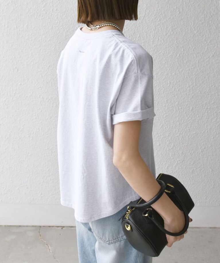 SHIPS any「《追加予約》【SHIPS any別注】KNiTS:〈洗濯機可能〉ラウンドヘム プリント ショート TEE」|Tシャツ・カットソー|