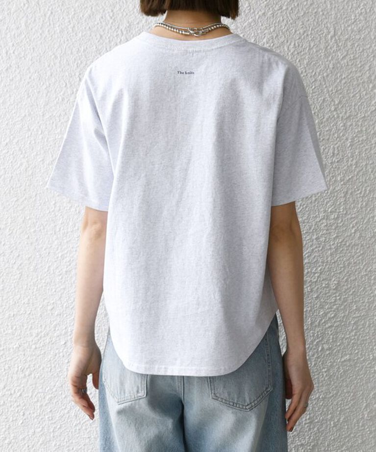 SHIPS any「《追加予約》【SHIPS any別注】KNiTS:〈洗濯機可能〉ラウンドヘム プリント ショート TEE」|Tシャツ・カットソー|