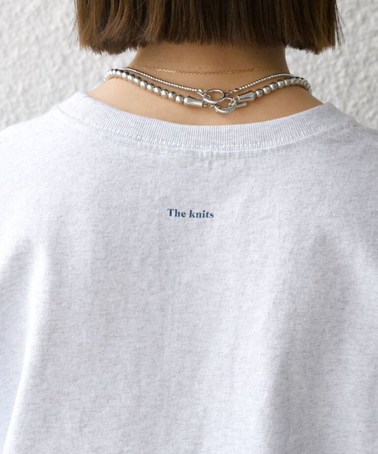 SHIPS any「《追加予約》【SHIPS any別注】KNiTS:〈洗濯機可能〉ラウンドヘム プリント ショート TEE」|Tシャツ・カットソー|