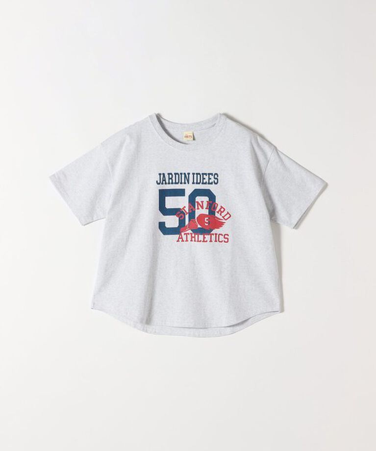 SHIPS any「《追加予約》【SHIPS any別注】KNiTS:〈洗濯機可能〉ラウンドヘム プリント ショート TEE」|Tシャツ・カットソー|