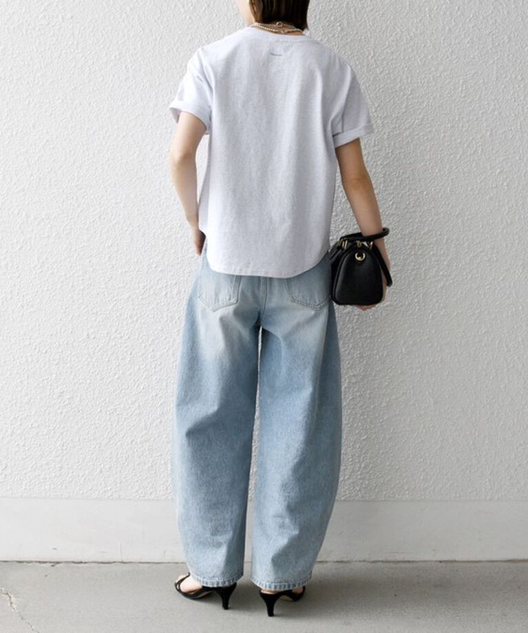 SHIPS any「《追加予約》【SHIPS any別注】KNiTS:〈洗濯機可能〉ラウンドヘム プリント ショート TEE」|Tシャツ・カットソー|