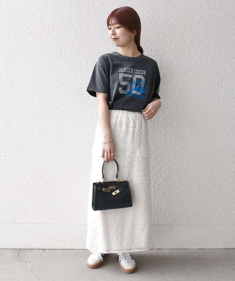 SHIPS any「《追加予約》【SHIPS any別注】KNiTS:〈洗濯機可能〉ラウンドヘム プリント ショート TEE」|Tシャツ・カットソー|