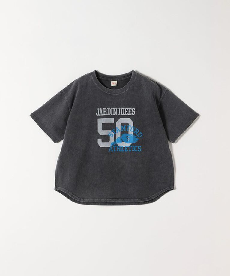 SHIPS any「《追加予約》【SHIPS any別注】KNiTS:〈洗濯機可能〉ラウンドヘム プリント ショート TEE」|Tシャツ・カットソー|